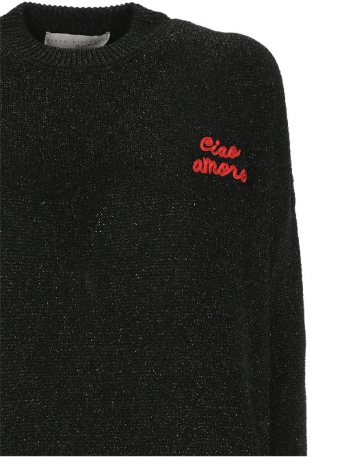 Black lurex crew neck Giada Benincasa | 261602